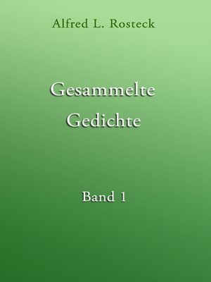 cover image of Gesammelte Gedichte Band 1
